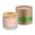 Rejuvenate Bath Salts product glass jar filled with Himalayan Crystal Salt, cork cover and tan product box with bands of gold and green leaves both featuring Himalayan Crystal Salt logo, on white background